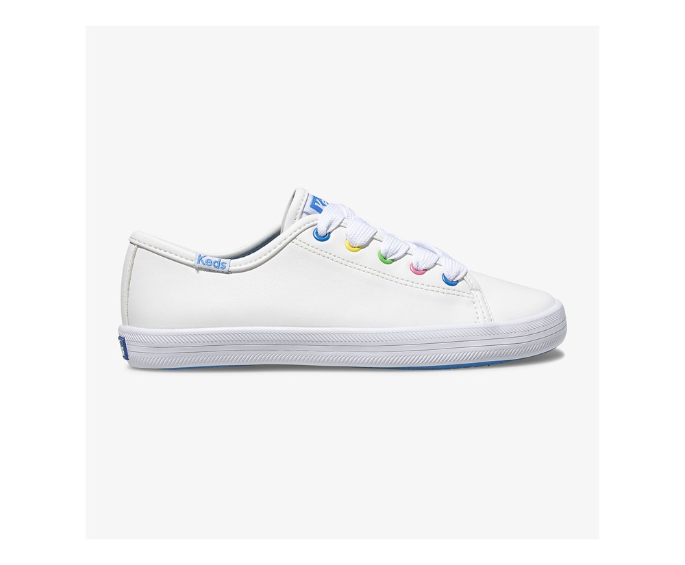 Zapatillas Keds Niños Blancas - Kickstart Multi-Color Eyelets - 549-KOXBLD